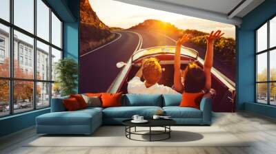 Driving into the Sunset Wall mural