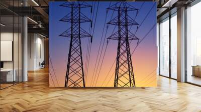 Electric Power Transmission Lines Wall mural