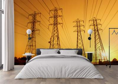 electric powerlines Wall mural