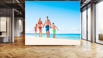 Happy Family at the Beach Wall mural