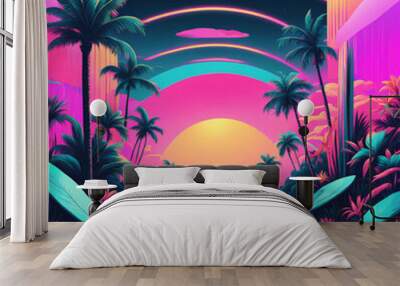 neon view dreamscape illust 10 Wall mural