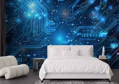 Abstract Digital Circuitry Background Wall mural