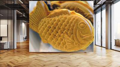 Japanese Fish-shaped bread with sweet red bean filling (Taiyaki) Wall mural