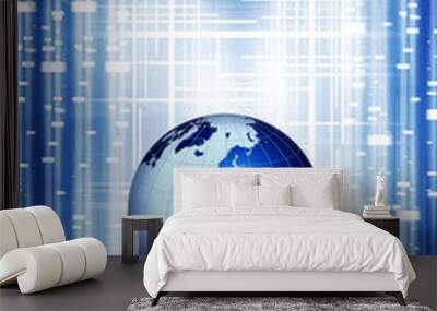 World globe action Wall mural