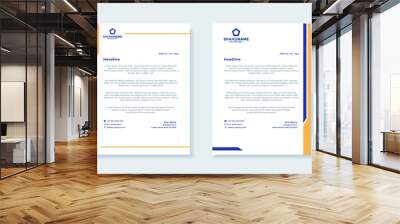 Abstract corporate modern letterhead template design  Wall mural