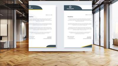 elegant modern letterhead design template Wall mural