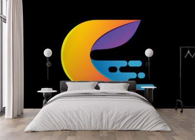 letter c colorfull design Wall mural