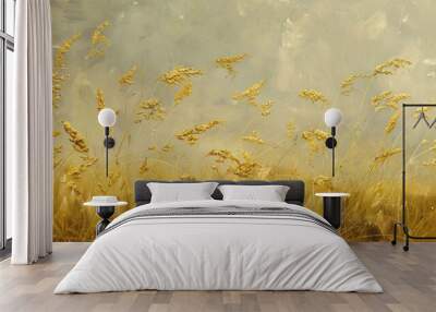 Golden Wheat Field Wall mural