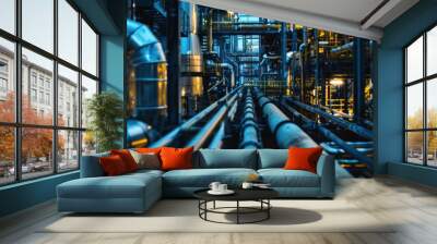 Industrial Plant Pipes and Structures Wall mural