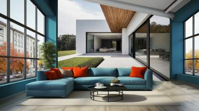 modern luxury house exterior Wall mural