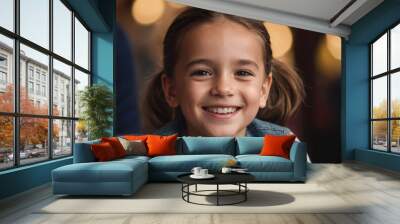 portrait of a happy smiling child Wall mural