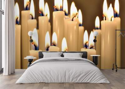 Burning Candles Background Wall mural