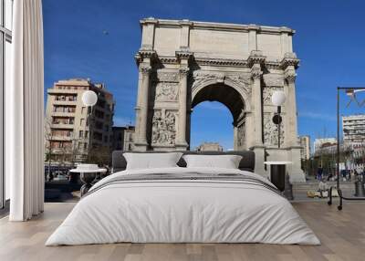 Arc de triomphe, porte d'Aix, place Jules Guesde, ville de Marseille, département des Bouches du Rhône, France Wall mural