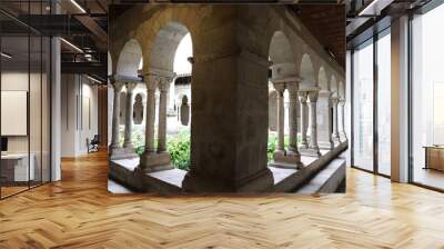 Cloître Saint André le Bas construit au 12 ème siècle à côté de l'abbaye - Ville de Vienne - Département de l'isère - France Wall mural