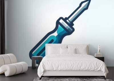 screwdriver in blue Wall mural