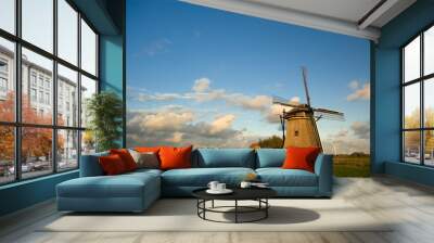 beautiful dutch windmill Wall mural