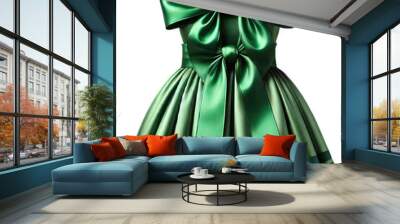 green dress isolated on white Wall mural