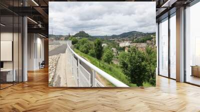 Vue d'ensemble de la ville du Puy, ville de Le Puy en Velay, département de la Haute Loire, France Wall mural