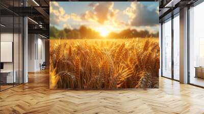 A wheat field border.  Wall mural