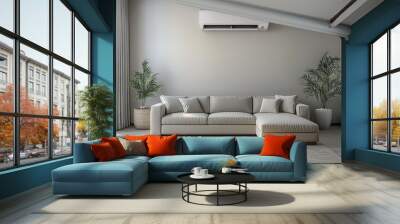 Energy efficient air conditioner with fresh natural in a modern living room Wall mural