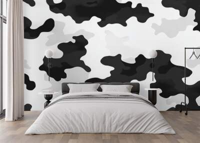 simple camouflage pattern vector in gray, simplified flat camo patterns, and camo textures Wall mural