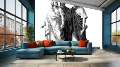 Antique Greek Philosophers Wall mural