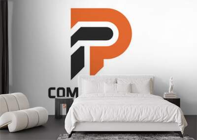 logo letter p abstract Wall mural