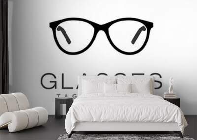 glasses logo design vector Wall mural