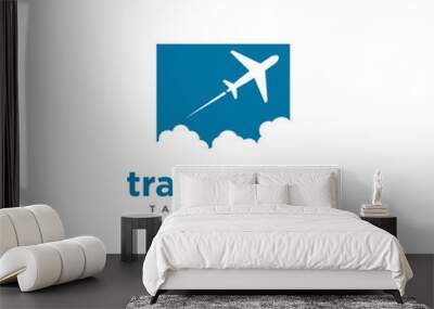 travel logo design template Wall mural