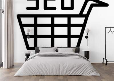 Seo Market icon Wall mural