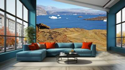 Mineral island by Uummannaq, Greenland W. Wall mural