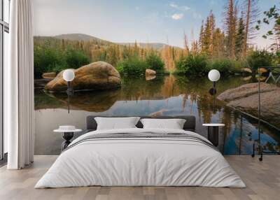 Reflections on Lost Lake in Colorado Wall mural