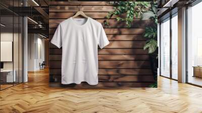 white t-shirt mockup, empty shirt Wall mural