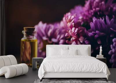 lavender oil and flowers Wall mural