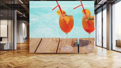 Summer cocktail. Cocktail. Summer time. Travel. Vacation. Wall mural