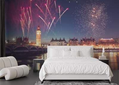 New Year in UK Wall mural