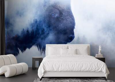 Wild bison Wall mural