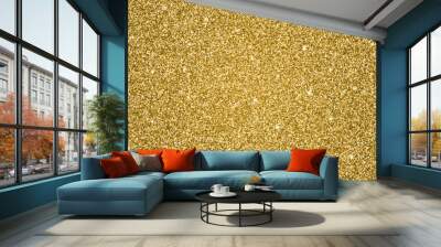 Abstract shiny gold glitter background. Bright substrate, a template for greeting cards, advertisements, invitations and any of your design. Wall mural