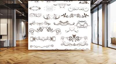 Ornate frames and scroll elements. Wall mural