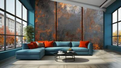 rusty metal background Wall mural