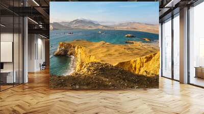 Coast of Paracas in Peru during sunset Wall mural