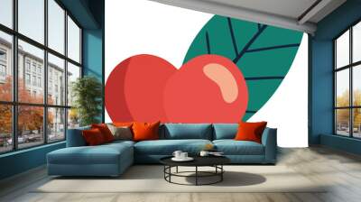 heart with leaf Wall mural