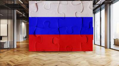 Russian Federation flag puzzle Wall mural