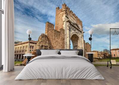 Rimini, Italy - the Arch of Augustus Wall mural