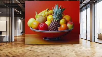 A Colorful Fruit Bowl Wall mural