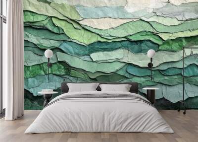 Abstract Green Landscape Wall mural