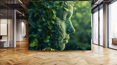 Nature's Embrace: A Portrait of the Earth Wall mural