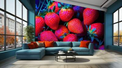 Vibrant Red Strawberries Wall mural