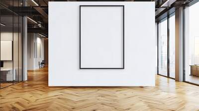 blank white window on wall Wall mural