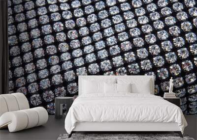 Crystal fabric texture. Pattern fashion gemstone texture Wall mural